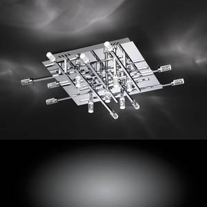 LED-Deckenleuchte Delmar Metall / Acrylglas - Flammenanzahl: 16