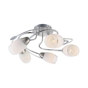 Lampada da soffitto Dinkle Metallo Color argento 5 luci - Acero / Arancione