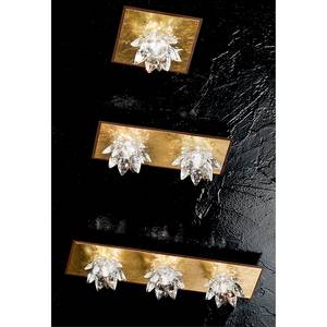 Lampada da soffitto Fiore Cristallo Metallo/Vetro Color oro 3 luci