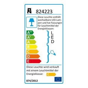 LED-plafondlamp Kallisto metaal/glas - zilverkleurig