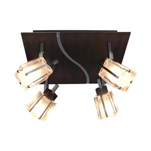 Luce da soffitto Lauren Metallo Nero 4 luci