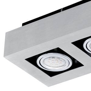 Plafondlamp Loke aluminium/staal - Aantal lichtbronnen: 2