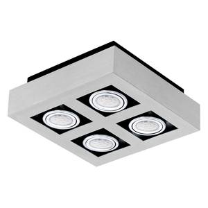 Plafondlamp Loke aluminium/staal - Aantal lichtbronnen: 4