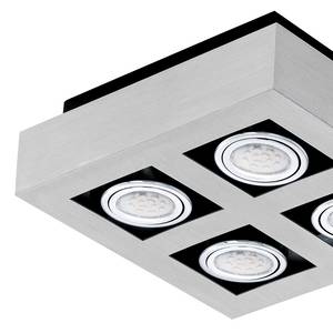 Plafondlamp Loke aluminium/staal - Aantal lichtbronnen: 4