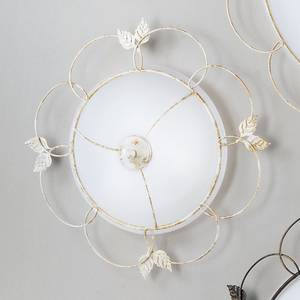 Lampada da soffitto Metallo/Vetro Bianco antico -color oro/Bianco 1 luce