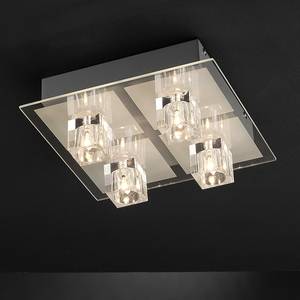 Plafonnier OKI PN Métal / Verre transparent 4 ampoules