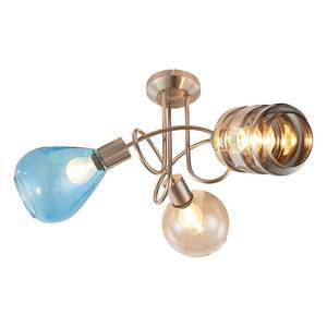 Plafondlamp Pesaro glas/ijzer - 3 lichtbronnen