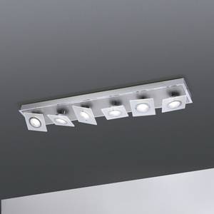 Plafondlamp Rotator aluminium - zilverkleurig - 6 lichtbronnen