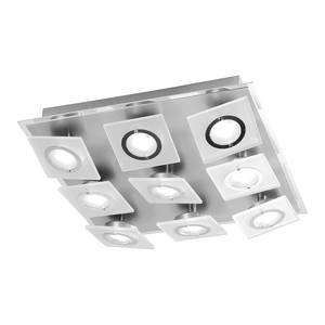 LED-Deckenleuchte Rotator Aluminium Silber 9-flammig