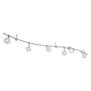 Plafondlamp railsysteem WOMBLE staal/aluminium 5 lichtbronnen