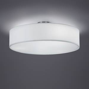 Plafondlamp nikkelkleurig/wit 3 lichtbronnen