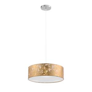 Suspension Shade Fer / Tissu - 3 ampoules - Doré - Abat-jour diamètre : 40 cm