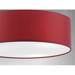 Suspension Shade Fer / Tissu - 3 ampoules - Rouge - Abat-jour diamètre : 40 cm