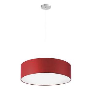 Pendelleuchte Shade Eisen / Stoff - 3-flammig - Rot - Durchmesser Lampenschirm: 60 cm