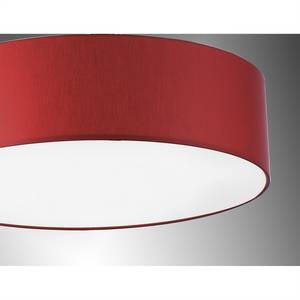 Pendelleuchte Shade Eisen / Stoff - 3-flammig - Rot - Durchmesser Lampenschirm: 60 cm