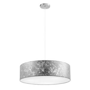 Suspension Shade Fer / Tissu - 3 ampoules - Argenté - Abat-jour diamètre : 60 cm