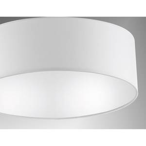 Pendelleuchte Shade Eisen / Stoff - 3-flammig - Weiß - Durchmesser Lampenschirm: 40 cm