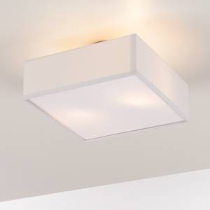 Lampada da soffitto Shima IV Tessuto/Metallo - 2 luci - Bianco