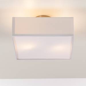 Lampada da soffitto Shima IV Tessuto/Metallo - 2 luci - Bianco