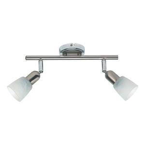 Wandleuchte Sally- Metall/Glas Silber - 2-flammig