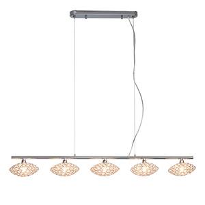 Pendelleuchten Sally Metall/Glas - Beige - 5-flammig