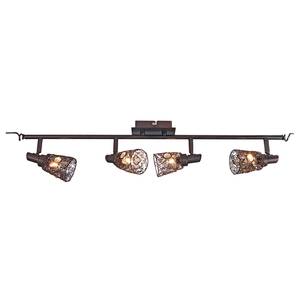 Faretti Cottage Marrone Metallo 4 luci