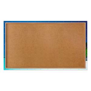 Impression d’art Lagune Malediven Bleu - Vert - Bois manufacturé - Papier - 118 x 70 x 2 cm