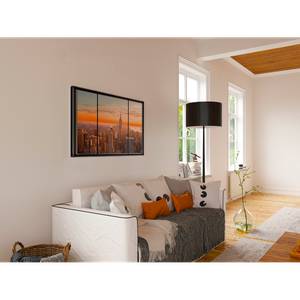 Bild New York Sun Blau - Orange - Holzwerkstoff - Papier - 118 x 70 x 2 cm