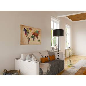 Afbeelding Weltkarte in Farben 70 x 118 cm