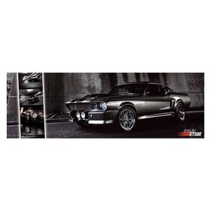 Impression d’art Easton Mustang Noir - Gris - Bois manufacturé - Papier - 156 x 52 x 2 cm