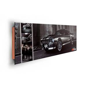 Impression d’art Easton Mustang Noir - Gris - Bois manufacturé - Papier - 156 x 52 x 2 cm