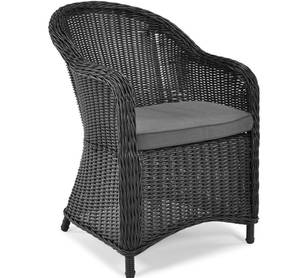 Gartensessel ATENA Schwarz - Rattan - 59 x 89 x 58 cm