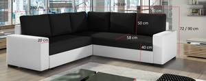 Ecksofa ANIS Braun - Ecru