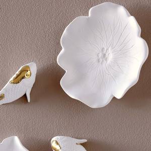 Dekoblüten Lotusblätter (3-teilig) Porzellan - Weiß