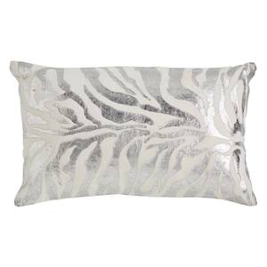Dekokissen  Zebra Baumwolle Velvet - Silber - 30x50