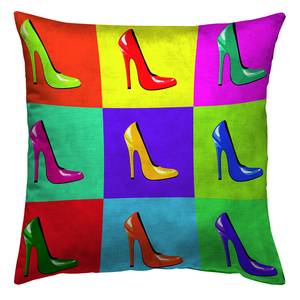 Coussin décoratif High Heels Multicolore - Fibres naturelles - 40 x 40 x 40 cm