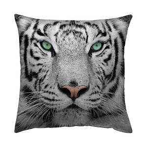 Coussin décoratif Weißer Tiger Multicolore - Fibres naturelles - 40 x 40 x 40 cm