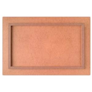 Afbeelding Steg I Beige - Grijs - Plaatmateriaal - Papier - 90 x 60 x 2 cm