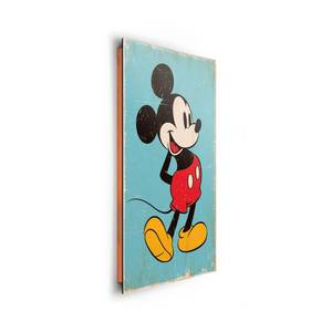 Impression d’art Mickey Mouse Noir - Bleu - Bois manufacturé - Papier - 60 x 90 x 2 cm