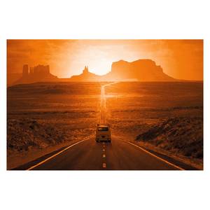 Afbeelding Monument Valley Bruin - Oranje - Plaatmateriaal - Papier - 90 x 60 x 2 cm