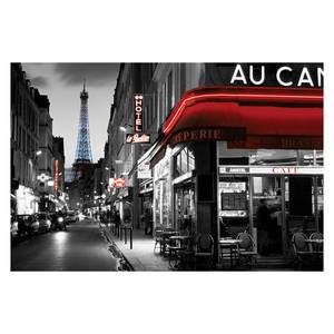 Bild Paris Street Grau - Rot - Holzwerkstoff - Papier - 90 x 60 x 2 cm