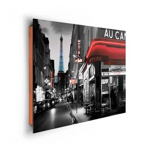 Bild Paris Street Grau - Rot - Holzwerkstoff - Papier - 90 x 60 x 2 cm