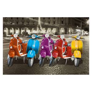 Bild Vespas Multicolor - Holzwerkstoff - Papier - 90 x 60 x 2 cm