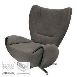 Fauteuil pivotant Tom Tissu jaune moutarde - Marron