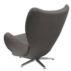 Fauteuil pivotant Tom Tissu jaune moutarde - Marron