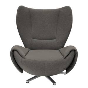 Fauteuil pivotant Tom Tissu jaune moutarde - Marron