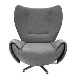 Fauteuil pivotant Tom Tissu jaune moutarde - Gris