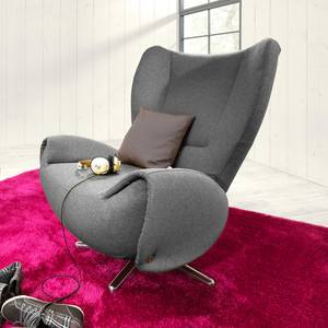 Fauteuil pivotant Tom Tissu jaune moutarde - Gris