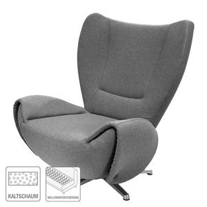 Fauteuil pivotant Tom Tissu jaune moutarde - Gris