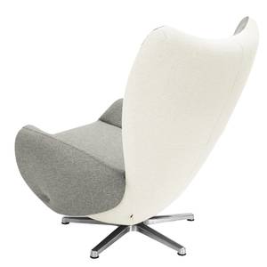 Fauteuil design Tom Tissu jaune moutarde / Gris marron - Blanc / Gris